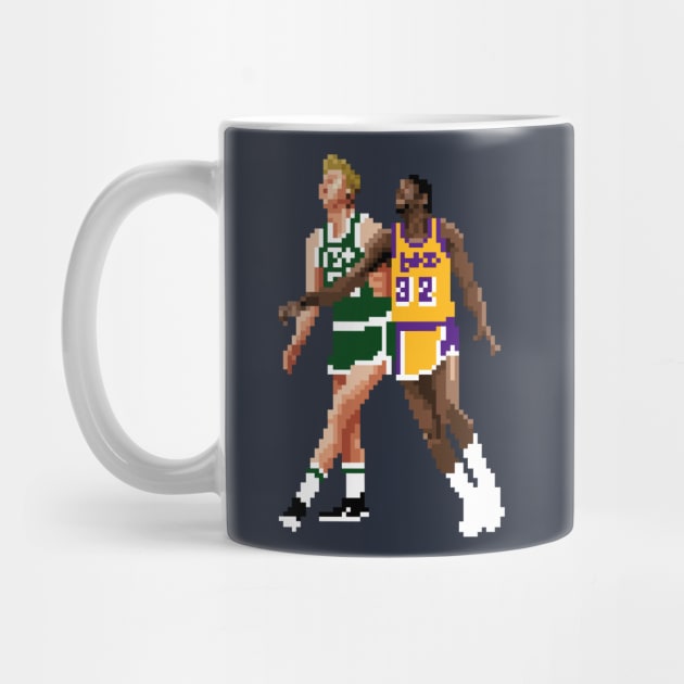 Larry Bird & Magic Johnson Pixel by qiangdade